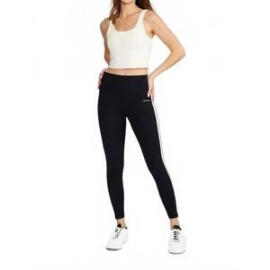 NEW CREAM YOGA hana side stripe leggings in black